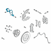 OEM 2022 Ford Explorer Brake Hose Diagram - L1MZ-2078-G