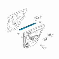 OEM 2006 Acura TSX Weatherstrip, Right Rear Door (Inner) Diagram - 72835-SEA-013