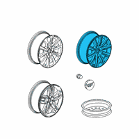 OEM 2019 Cadillac XT4 Wheel, Alloy Diagram - 23380405