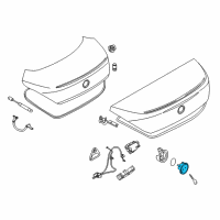 OEM BMW 645Ci Emblem Latch According To Code Diagram - 51-24-7-200-900