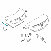 OEM BMW 645Ci Gas Pressurized Spring, Trunk Lid Diagram - 51-24-7-057-340