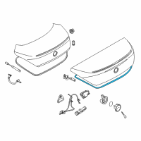 OEM 2008 BMW 650i Trunk Lid Sealing Diagram - 51-76-7-008-807