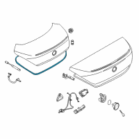 OEM 2008 BMW 650i Trunk Lid Sealing Diagram - 51-76-7-008-798