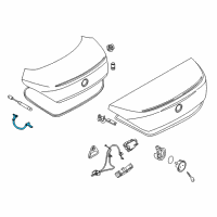 OEM 2004 BMW 645Ci Left Trunk Lid Hinge Diagram - 41-62-7-175-303