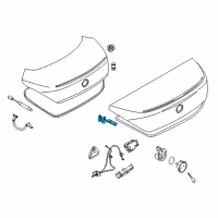 OEM 2010 BMW 650i Left Trunk Lid Hinge Diagram - 41-61-7-130-869