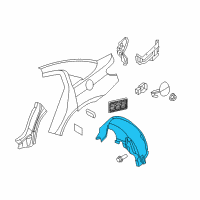 OEM 2008 Dodge Avenger Shield-WHEELHOUSE Diagram - 5303908AE