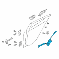 OEM Hyundai Veloster N Latch Assembly-Rear Door, RH Diagram - 81420-J3000
