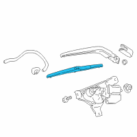 OEM 2017 Toyota Prius C Wiper Blade Diagram - 85242-52090