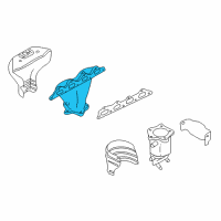 OEM Hyundai XG300 Exhaust Manifold Assembly, Left Diagram - 28510-39001