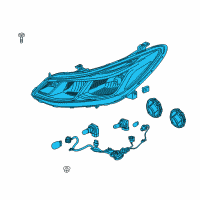 OEM 2019 Chevrolet Cruze Composite Headlamp Diagram - 42680784