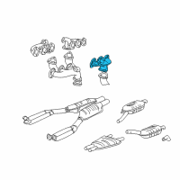 OEM 1998 BMW 750iL Exhaust Manifold Diagram - 11621741381