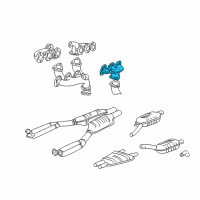 OEM 1997 BMW 850Ci Exhaust Manifold Diagram - 11621741381
