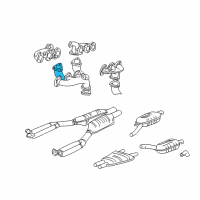 OEM 1997 BMW 750iL Exhaust Pipe Diagram - 11-62-1-439-908