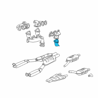 OEM 1998 BMW 750iL Exhaust Pipe Diagram - 11-62-1-439-911