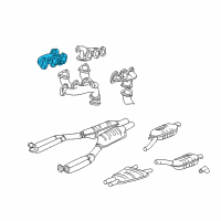 OEM 1997 BMW 850Ci Exhaust Manifold Diagram - 11621704535