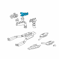 OEM 1999 BMW 750iL Exhaust Manifold Diagram - 11-62-1-704-536