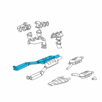 OEM 1994 BMW 750iL Catalytic Converter Diagram - 18-30-1-741-764