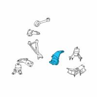 OEM 1998 Toyota Camry Rear Mount Bracket Diagram - 12321-74380