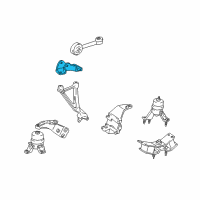 OEM 1998 Toyota Camry Bracket, Engine Mounting Control Diagram - 12313-74060