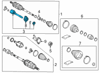 OEM 2021 Toyota Highlander Inner Joint Diagram - 43403-0E030