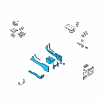 OEM Infiniti M45 Console Complete Diagram - 96905-EH32B