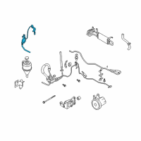 OEM Infiniti FX45 Power Steering Return Hose Assembly Diagram - 49721-CG210