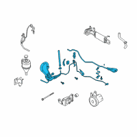 OEM Infiniti FX45 Power Steering Hose & Tube Set Diagram - 49710-CL20A