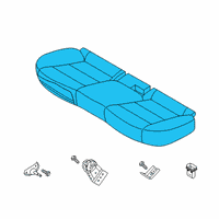 OEM Kia Forte CUSHION ASSY-RR SEAT Diagram - 89100M6500B5D