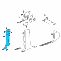 OEM 2016 Chevrolet Silverado 2500 HD Lock Pillar Trim Diagram - 22817392