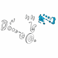 OEM Lexus ES350 Front Passenger Disc Brake Cylinder Assembly Diagram - 47730-33361