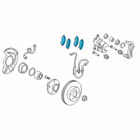 OEM 2013 Lexus ES350 Front Disc Brake Pad Kit Diagram - 04465-33471