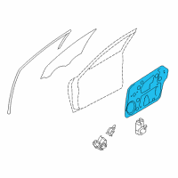 OEM 2014 Hyundai Sonata Front Left-Hand Door Module Panel Assembly Diagram - 82471-4R000