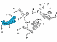 OEM 2021 Honda CR-V Arm, Left Rear Trailing Diagram - 52365-TLA-A03