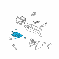 OEM 2004 Honda Accord Holder, Center *NH484L* (UA SILVER) Diagram - 77299-SDA-A30ZA