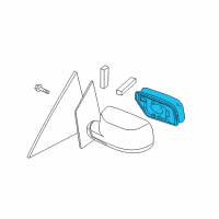OEM 2005 Nissan Quest Glass - Mirror, RH Diagram - 96301-5Z400