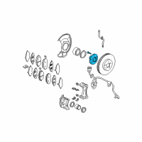 OEM 2010 Honda Odyssey Hub Assembly, Front Diagram - 44600-SHJ-A00