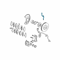 OEM 2008 Honda Odyssey Hose Set, Front Brake Diagram - 01464-SHJ-A00