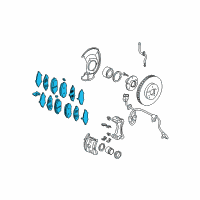 OEM Honda Set, Pad Front Diagram - 45022-SHJ-415