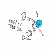 OEM 2009 Honda Odyssey Disk, Front Brake Diagram - 45251-SHJ-A00