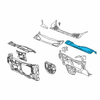 OEM 1998 Pontiac Trans Sport Panel-Dash Front Extension Diagram - 10234691