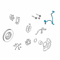 OEM 2006 Ford Fusion Front Speed Sensor Diagram - AE5Z-2C204-B