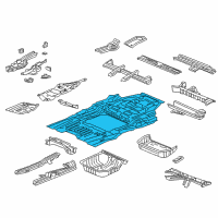 OEM Honda Panel Set, Floor Diagram - 04655-TK8-A60ZZ