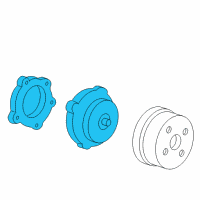 OEM Buick Lucerne Water Pump Assembly Diagram - 12702111