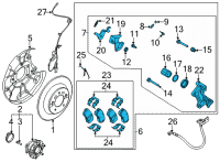 OEM Kia Seltos Rear Wheel Brake Assembly Diagram - 58210Q5200