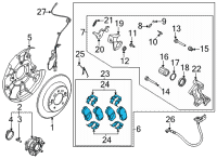 OEM Kia Seltos Pad Kit-Rear Disc Br Diagram - 58302J9A00