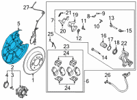 OEM 2022 Hyundai Kona Electric Cover-Dust Rear, LH Diagram - 58243-J9000