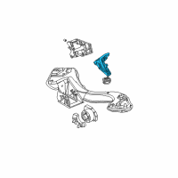 OEM 2003 BMW X5 Engine Mount Left Diagram - 22-11-6-751-345