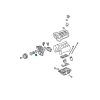 OEM Cadillac SRX Belt Tensioner Seal Diagram - 12608750