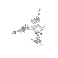 OEM 2010 Chevrolet Corvette Oil Filter Diagram - 12690386