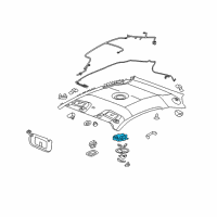 OEM 2009 Chevrolet Cobalt Housing Asm-Dome Lamp *Light Opel Gray Diagram - 22736099